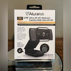 AluraTek Ultra 2K HD Webcam, new in box.